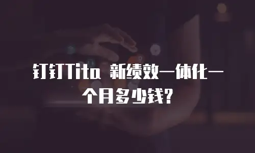 钉钉Tita 新绩效一体化一个月多少钱？