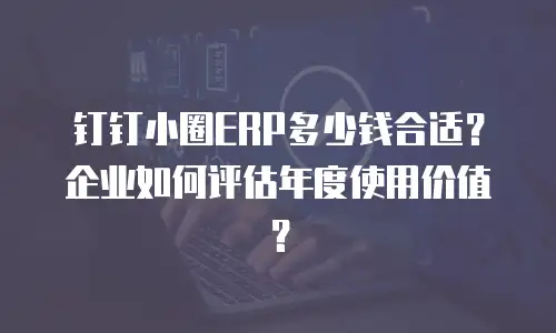 钉钉小圈ERP多少钱合适？企业如何评估年度使用价值？