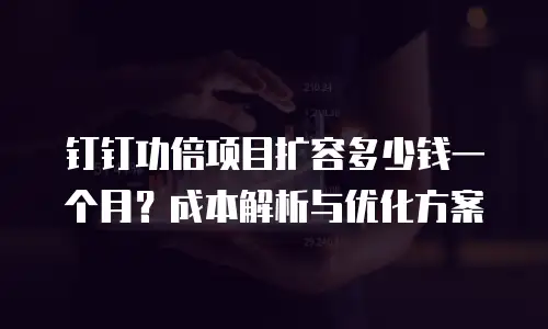 钉钉功倍项目扩容多少钱一个月？成本解析与优化方案
