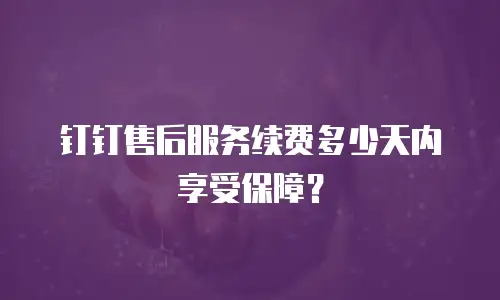 钉钉售后服务续费多少天内享受保障？