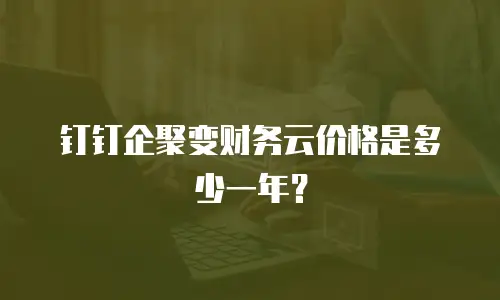 钉钉企聚变财务云价格是多少一年？