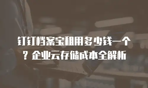 钉钉档案宝租用多少钱一个？企业云存储成本全解析
