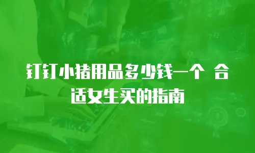 钉钉小猪用品多少钱一个 合适女生买的指南