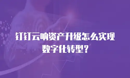 钉钉云呐资产升级怎么实现数字化转型？