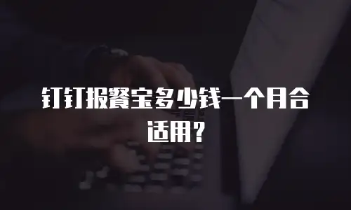 钉钉报餐宝多少钱一个月合适用？