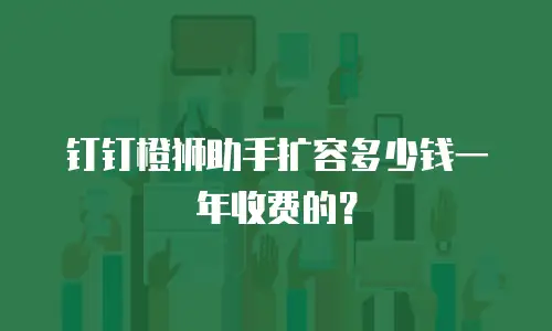 钉钉橙狮助手扩容多少钱一年收费的？