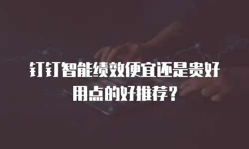 钉钉智能绩效便宜还是贵好用点的好推荐？