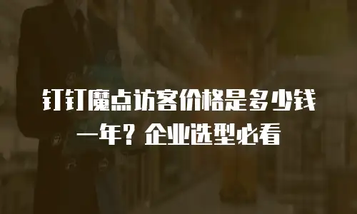 钉钉魔点访客价格是多少钱一年？企业选型必看