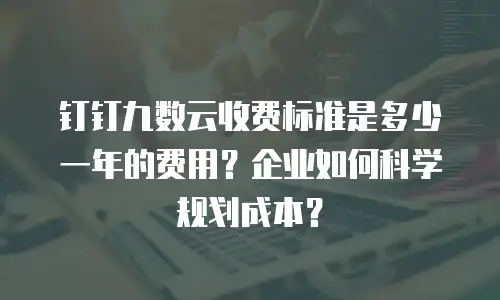 钉钉九数云收费标准是多少一年的费用？企业如何科学规划成本？