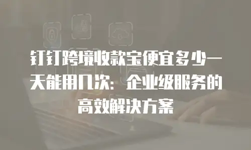 钉钉跨境收款宝便宜多少一天能用几次：企业级服务的高效解决方案