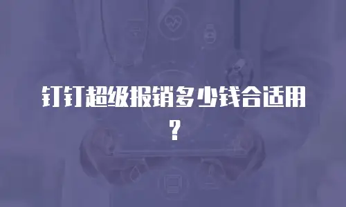 钉钉超级报销多少钱合适用？