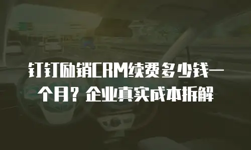 钉钉励销CRM续费多少钱一个月？企业真实成本拆解