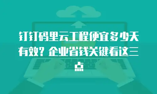 钉钉码里云工程便宜多少天有效？企业省钱关键看这三点