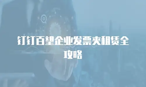 钉钉百望企业发票夹租赁全攻略