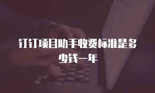 钉钉项目助手收费标准是多少钱一年