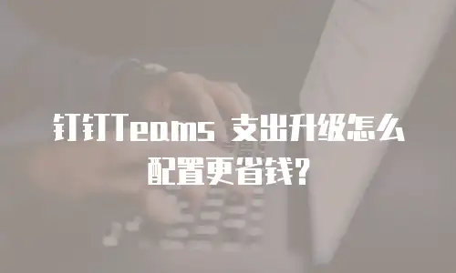 钉钉Teams 支出升级怎么配置更省钱？