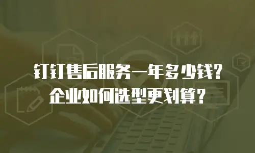 钉钉售后服务一年多少钱？企业如何选型更划算？