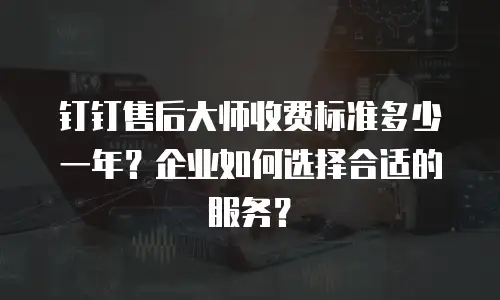 钉钉售后大师收费标准多少一年？企业如何选择合适的服务？
