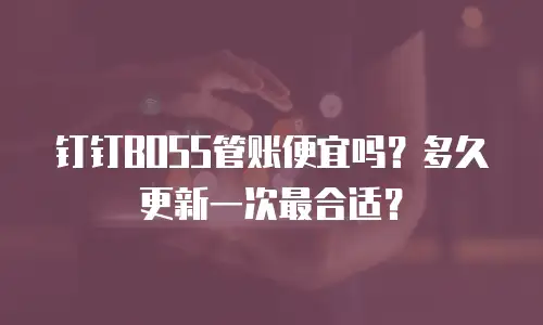 钉钉BOSS管账便宜吗？多久更新一次最合适？