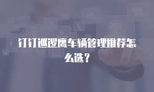 钉钉巡逻鹰车辆管理推荐怎么选？