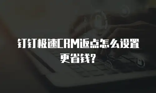 钉钉极速CRM返点怎么设置更省钱？