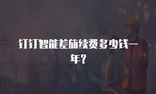 钉钉智能差旅续费多少钱一年？