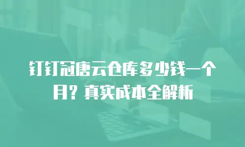 钉钉冠唐云仓库多少钱一个月？真实成本全解析