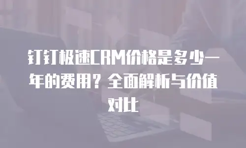 钉钉极速CRM价格是多少一年的费用？全面解析与价值对比