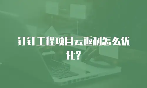 钉钉工程项目云返利怎么优化？