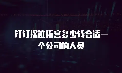 钉钉探迹拓客多少钱合适一个公司的人员