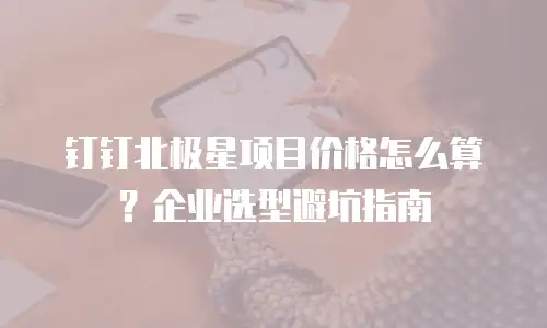 钉钉北极星项目价格怎么算？企业选型避坑指南
