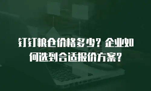 钉钉粮仓价格多少？企业如何选到合适报价方案？