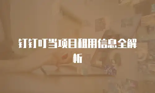 钉钉叮当项目租用信息全解析