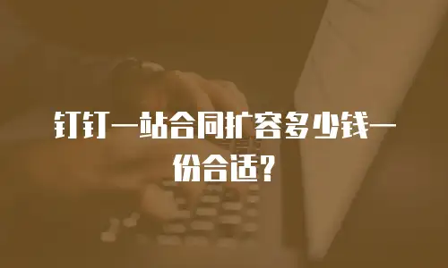 钉钉一站合同扩容多少钱一份合适？