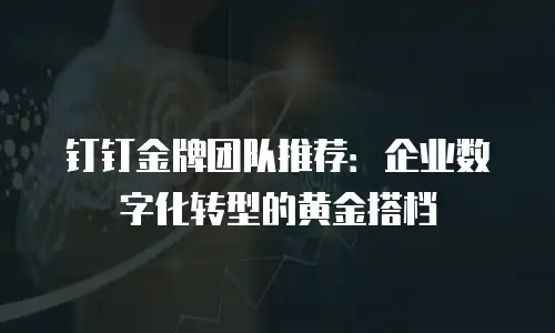 钉钉金牌团队推荐：企业数字化转型的黄金搭档