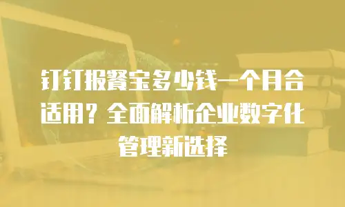 钉钉报餐宝多少钱一个月合适用？全面解析企业数字化管理新选择