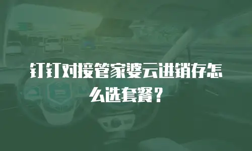 钉钉对接管家婆云进销存怎么选套餐？