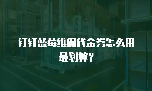 钉钉蓝莓维保代金券怎么用最划算？