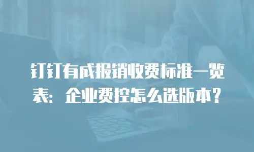 钉钉有成报销收费标准一览表：企业费控怎么选版本？