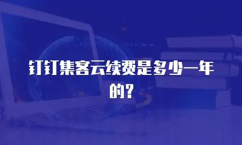 钉钉集客云续费是多少一年的？