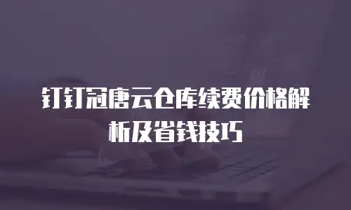 钉钉冠唐云仓库续费价格解析及省钱技巧
