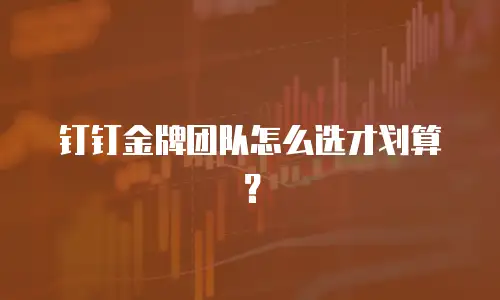 钉钉金牌团队怎么选才划算？
