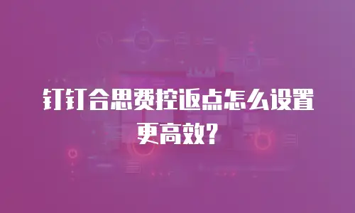 钉钉合思费控返点怎么设置更高效？