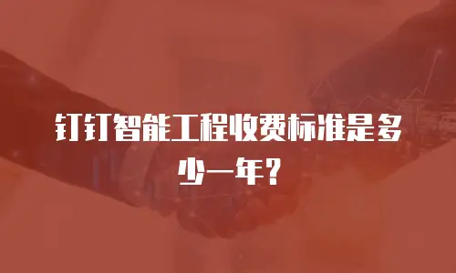 钉钉智能工程收费标准是多少一年？