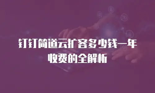 钉钉简道云扩容多少钱一年收费的全解析