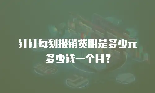 钉钉每刻报销费用是多少元多少钱一个月？