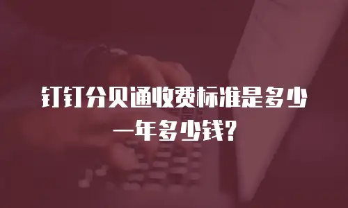 钉钉分贝通收费标准是多少一年多少钱？