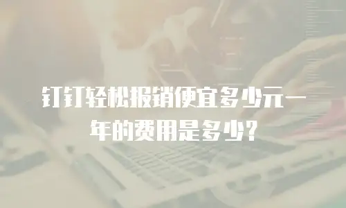钉钉轻松报销便宜多少元一年的费用是多少？