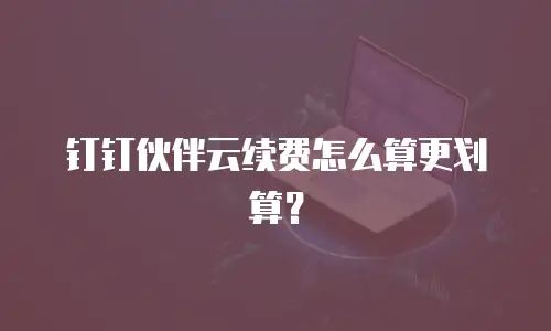 钉钉伙伴云续费怎么算更划算？
