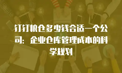 钉钉粮仓多少钱合适一个公司：企业仓库管理成本的科学规划